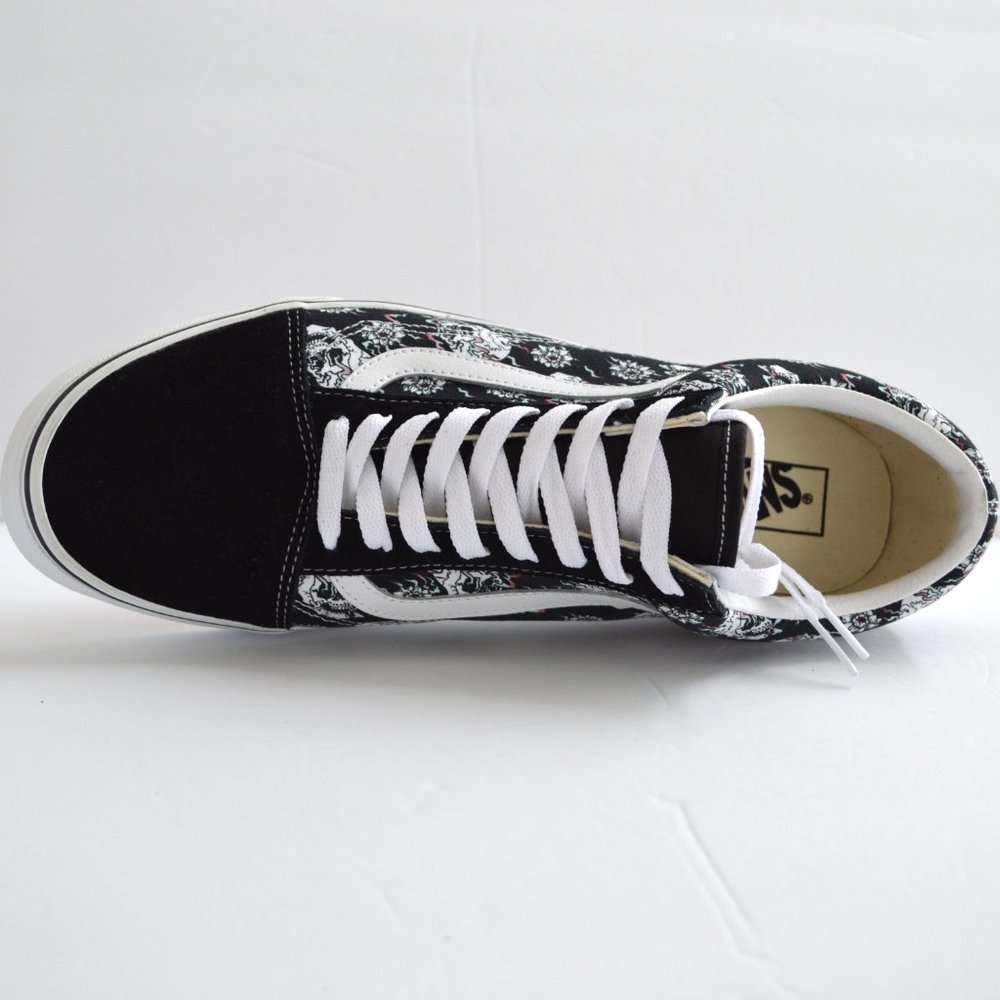 vans old skool skull black white sneaker shoes men size 13 new - Picture 4 of 4